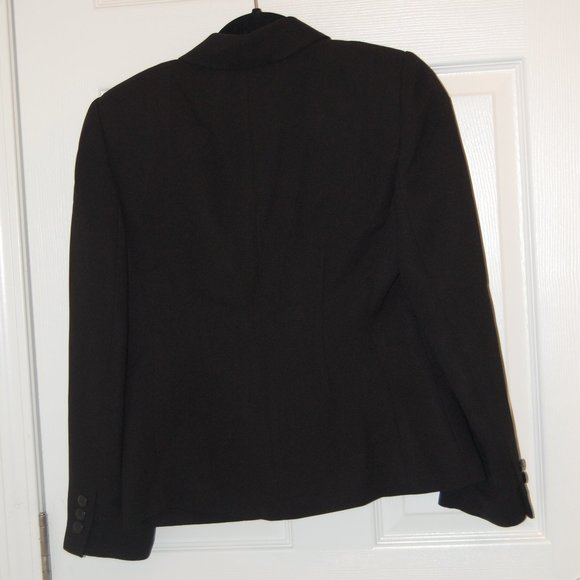Collectables Petite Sophisticates Lined Women's 3 Button Black Jacket Size 4 - Picture 4 of 13